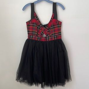 Plaid Tulle Dress